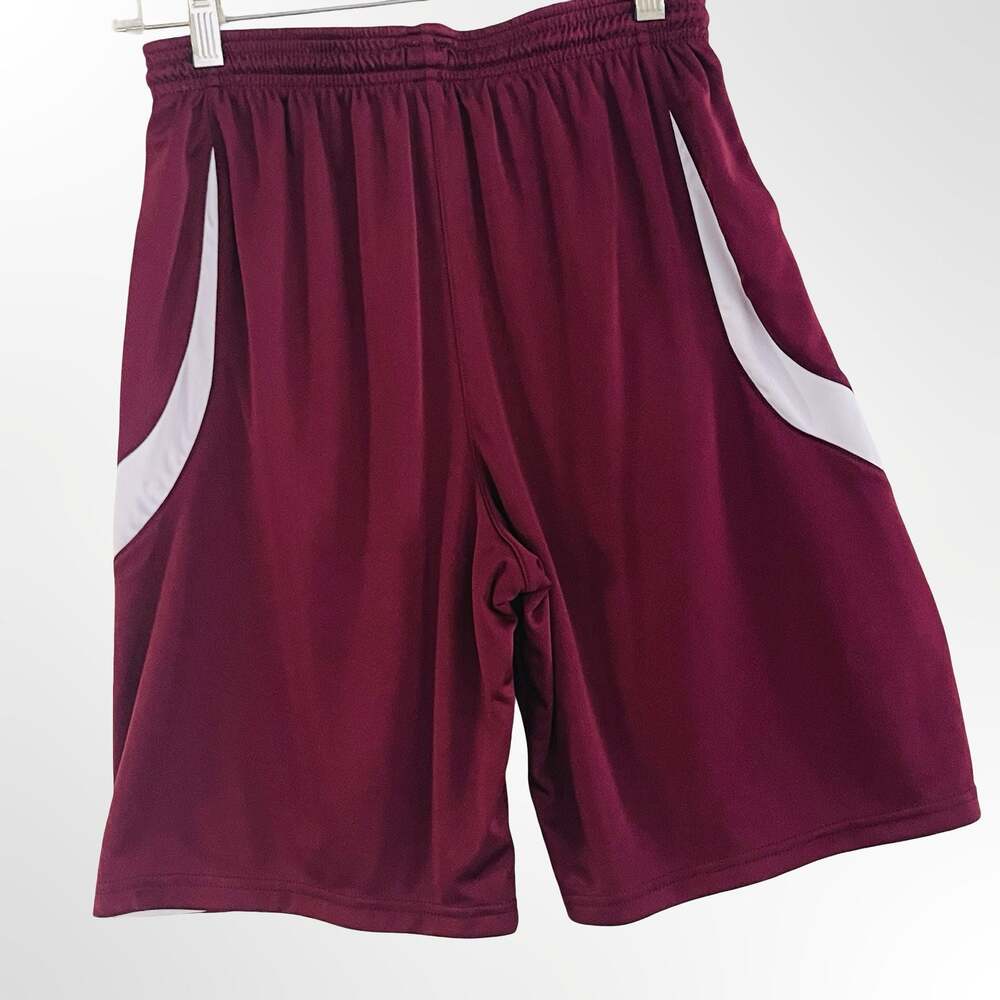 A4 Men's Reversible Double-Ply Basketball Shorts in Cardinal/White